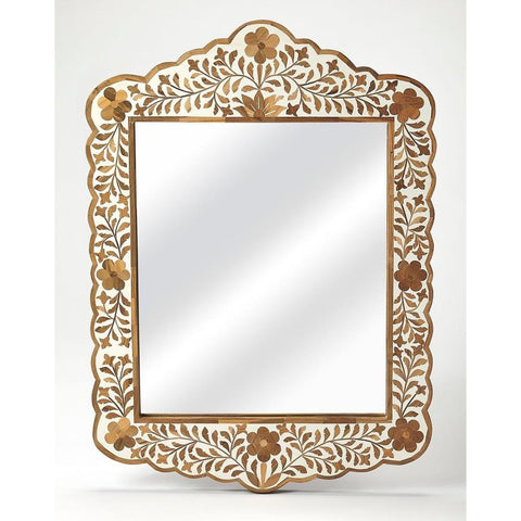 Butler Vivienne Wood & Bone Inlay Wall Mirror