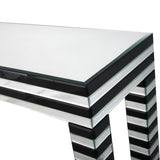 Camden Isle Clear and Black Waves Console Table
