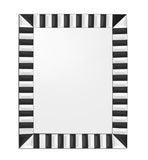 Camden Isle Clear and Black Waves Wall Mirror and Console Table