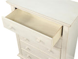 Comfort Pointe Alida Antique White 5 Drawer Chest of Drawers