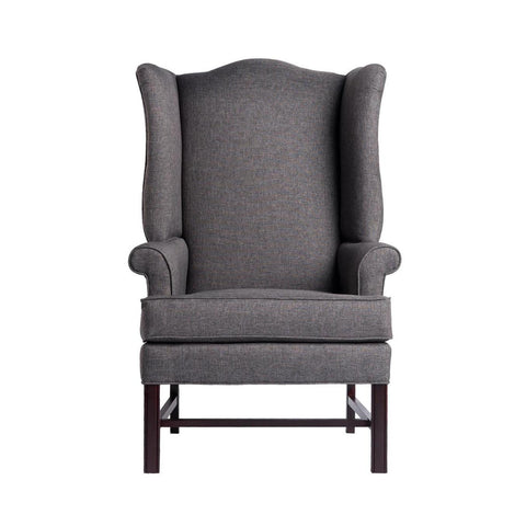 Comfort Pointe Chippendale Wing Chair - Jitterbug Gray