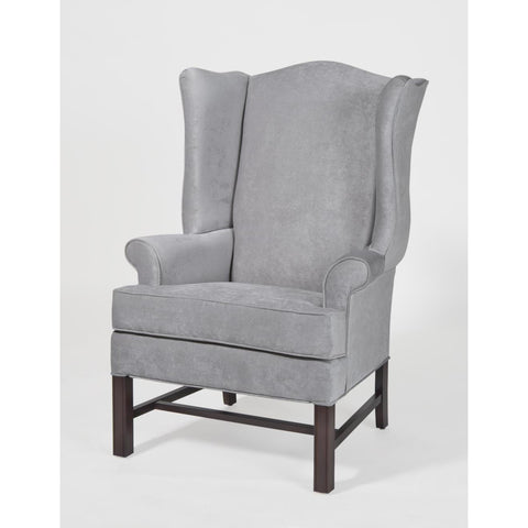Comfort Pointe Chippendale Wing Chair -Elizabeth Silver