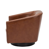 Comfort Pointe Gaven Caramel Wood Base Swivel Chair