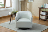 Comfort Pointe Gaven Dove Grey Wood Base Swivel Chair