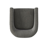 Comfort Pointe Geneva Charcoal Wood Base Swivel Chair