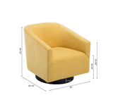 Comfort Pointe Geneva Goldenrod Wood Base Swivel Chair