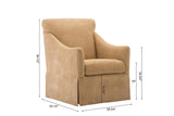 Comfort Pointe Georgia Seat Oat Skirted Swivel Chair