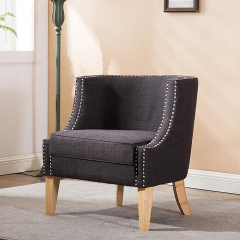 Comfort Pointe Kacey Charcoal Barrel Chair