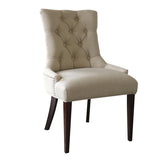 Comfort Pointe Madelyn Tufted Chair in Cherry & Beige