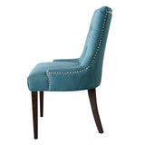 Comfort Pointe Madelyn Tufted Chair in Cherry & Caribbean
