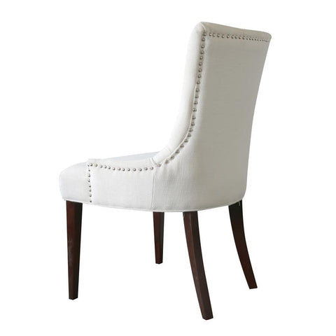 Comfort Pointe Madelyn Tufted Chair in Cherry & Snow