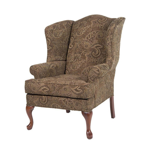 Comfort Pointe Paisley Coco Wing Back Chair in Cherry