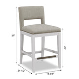 Comfort Pointe Rowell Taupe Counter Stool