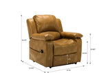Comfort Pointe Spence Leather Gel Lift Chair in Camel
