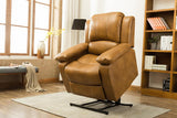 Comfort Pointe Spence Leather Gel Lift Chair in Camel