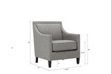 Comfort Pointe Taslo Accent Chair in Gray