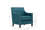 Comfort Pointe Taslo Accent Chair in Teal