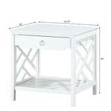 Comfort Pointe Thomas White Chippendale-style End Table