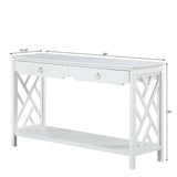 Comfort Pointe Thomas White Chippendale-style Sofa Table