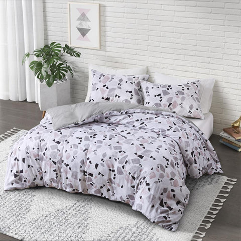 CosmoLiving Terrazzo Cotton Printed Comforter Set Full/Queen