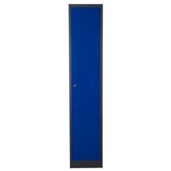 Diamond Sofa 1-Door Metal Storage Locker Cabinet with Key Lock Entry in Blue/Dark Grey