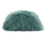 Diamond Sofa 18 Inch Square Accent Pillow in Teal Dual-Sided Faux Fur