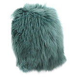 Diamond Sofa 18 Inch Square Accent Pillow in Teal Dual-Sided Faux Fur