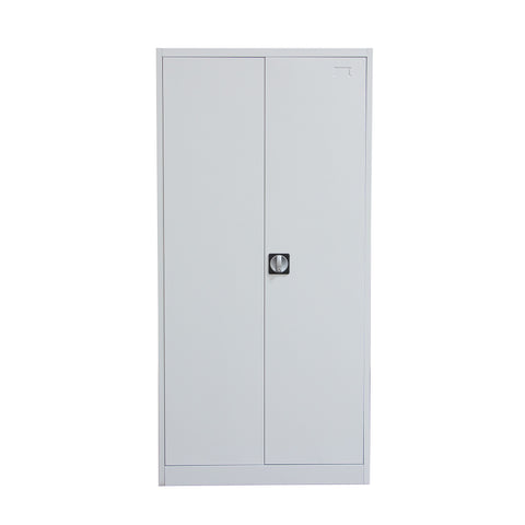 Diamond Sofa 2-Door Metal Closet with Safe & Mirror with Key Lock Entry