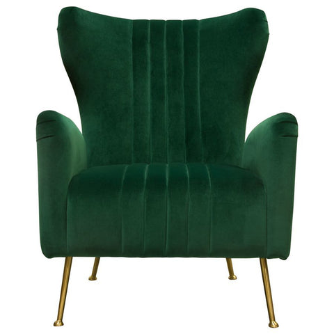 Diamond Sofa Ava Chair in Emerald Green Velvet w/Gold Leg