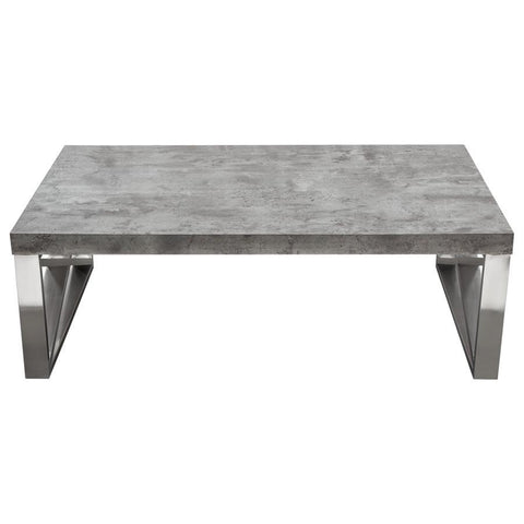 Diamond Sofa Carrera Cocktail Table in 3D Marble Finish w/Brushed Stainless Steel Legs