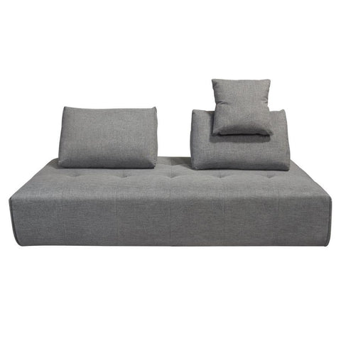 Diamond Sofa Cloud Lounge Seating Platform w/Moveable Backrest Supports in Space Grey Fabric