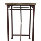 Diamond Sofa Dixon Vintage Rectangular Bar Table w/Weathered Grey Top & Rust Black Base