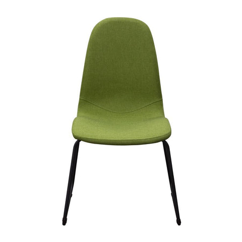 Diamond Sofa Finn Dining Chairs in Green Fabric w/Metal Leg