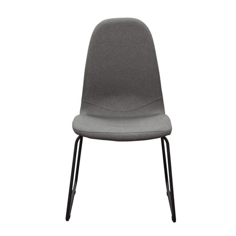 Diamond Sofa Finn Dining Chairs in Grey Fabric w/Metal Leg - Set of 2