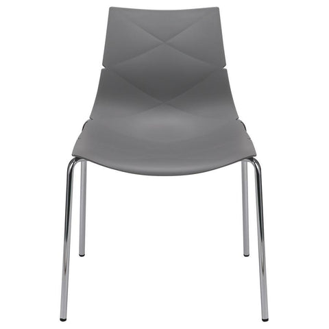 Diamond Sofa Geo 4-Pack Indoor/Outdoor Accent Chairs in Grey Polypropylene