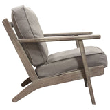 Diamond Sofa Hazel Accent Chair in Grey Linen w/Grey Oak Frame