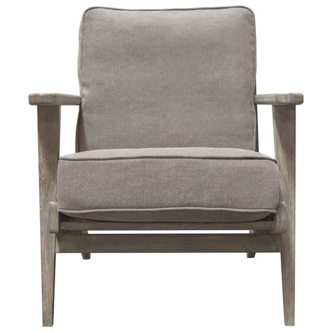 Diamond Sofa Hazel Accent Chair in Grey Linen w/Grey Oak Frame