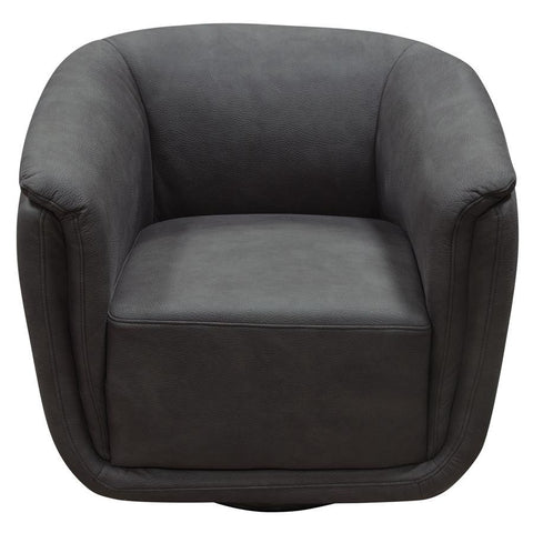 Diamond Sofa Logan Swivel Accent Chair in Anthracite Fabric