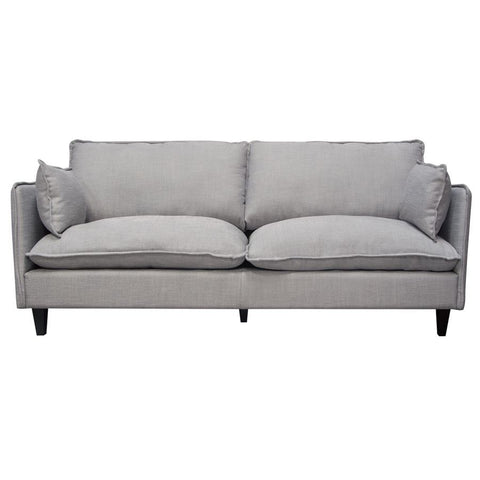 Diamond Sofa Malone Sofa in Grey Fabric w/Down Seating & Exposed Welt