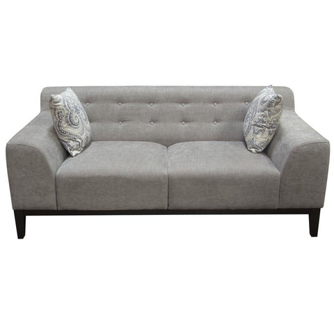 Diamond Sofa Marquee Tufted Back Loveseat in Moonstone Fabric w/Accent Pillows