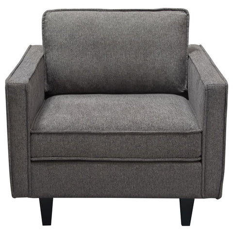 Diamond Sofa Maxim Mid-Century Inspired Chair in Plush Pepper Grey Fabric