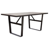 Diamond Sofa Monterey 67 Inch Dining Table/Home Office Desk in Rustic Oak & Black