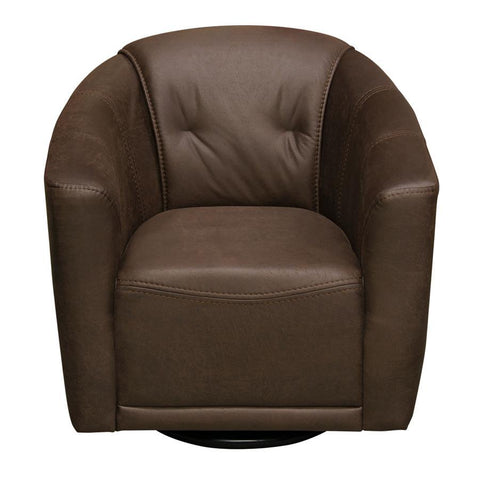 Diamond Sofa Murphy Swivel Accent Chair in Chocolate Brown Fabric