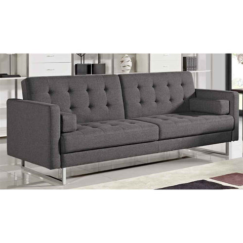 Diamond Sofa Opus Convertible Tufted Sofa in Grey