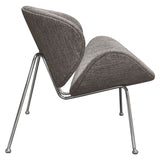 Diamond Sofa Roxy Accent Chair w/Chrome Frame & Grey Fabric - Set of 2