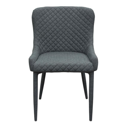 Diamond Sofa Savoy Accent Chair in Graphite Fabric w/Metal Leg - Set of 2
