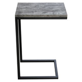 Diamond Sofa Sleek Metal Frame Accent Table w/Faux Concrete Top & Black Powder Coated Metal Frame