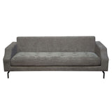 Diamond Sofa Status Loose Pillow Back Sofa in Grey Fabric w/ Black Powder Coat Leg