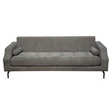 Diamond Sofa Status Loose Pillow Back Sofa in Grey Fabric w/ Black Powder Coat Leg