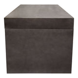 Diamond Sofa Utah 85 Inch Faux Concrete Dining Table in Iron